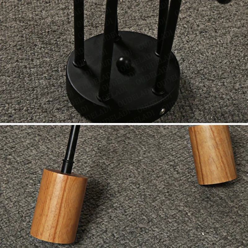 Afralia™ Nordic Wood Ceiling Light Fixture Retro Spider Lamparas E27 Living Room Lighting
