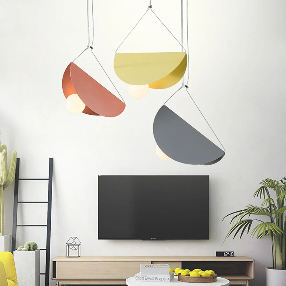 Afralia™ Geometric LED Pendant Light for Colorful Indoor Decor