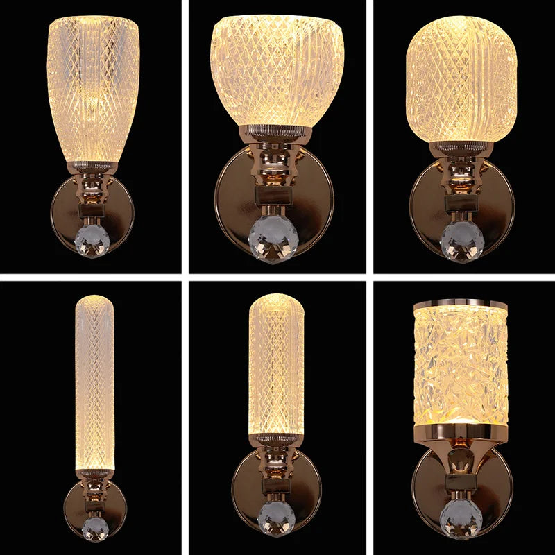 Afralia™ Modern Gold LED Wall Lamp for Living Room Bedroom, Minimalist Luxury Design