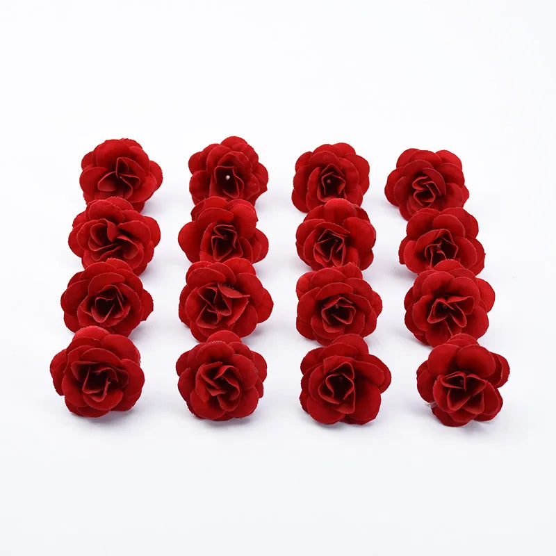 Afralia™ Red Rose Wedding Bridal Accessories Artificial Flowers Decorative Wreaths Home Decor