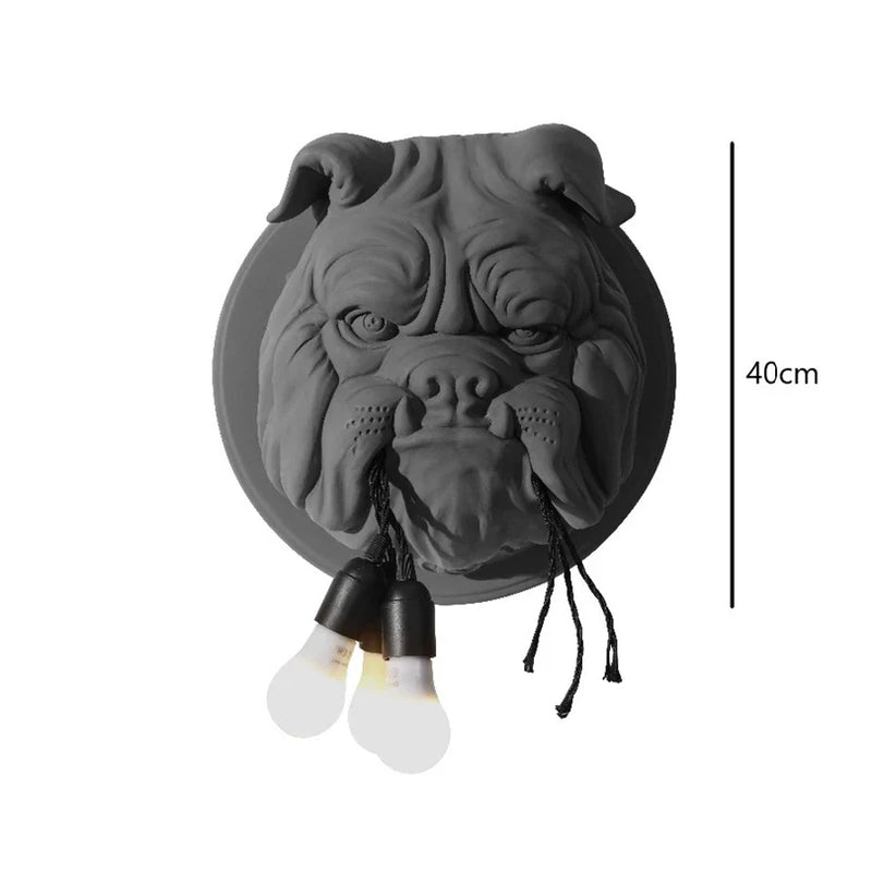 Afralia™ Bulldog Wall Lamp: Unique Decor Light for Living Room, KTV, or Corridor