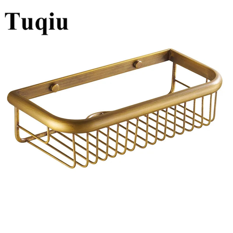 Afralia™ Gold Brass Bathroom Shelf with Soap Holder 30cm/45cm