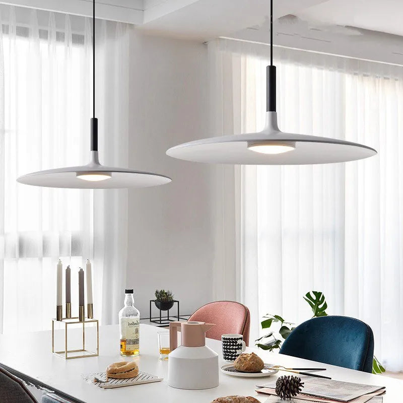 Afralia™ Nordic Scandinavian Pendant Light Metal Suspension Saucer Lamp