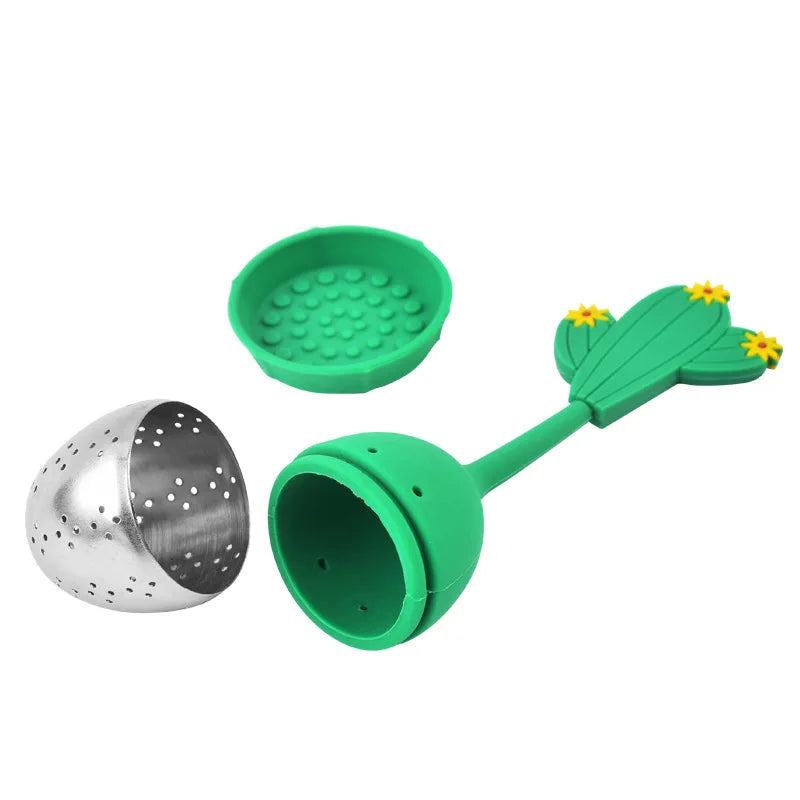 Afralia™ Silicone Tea Infuser Stainless Steel Mesh, Spice Coffee Strainer, Kitchen Teaware