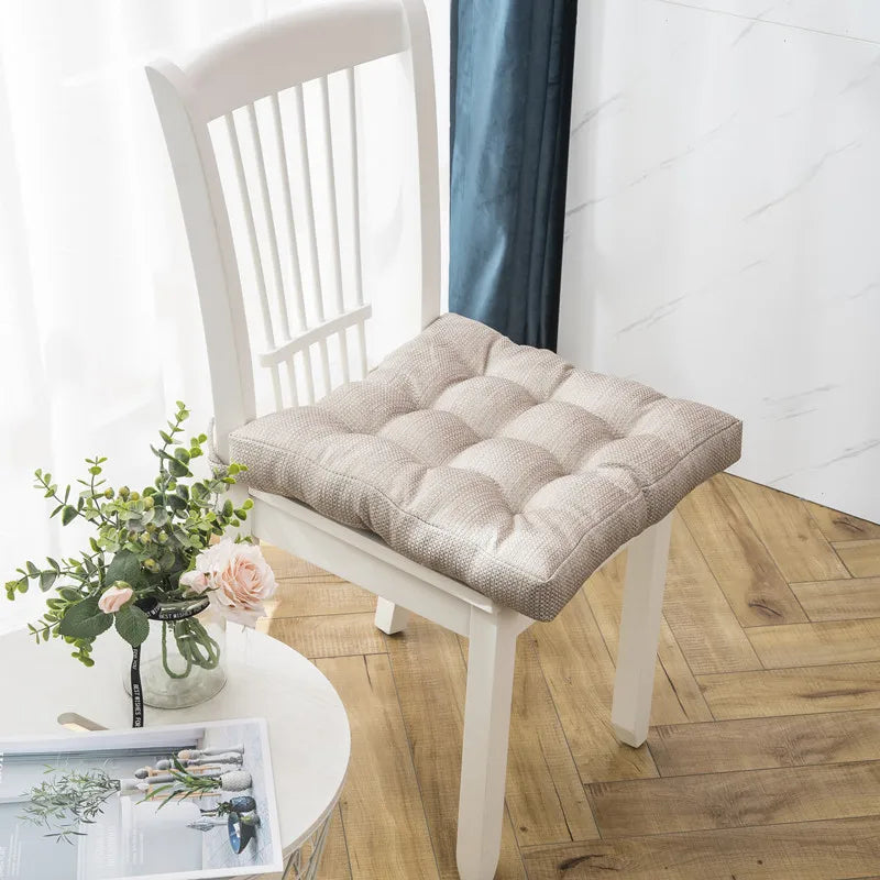 Afralia™ Square Cotton Upholstery Seat Cushion: Soft, Padded, and Lace Up for Office, Home, Car & Garden