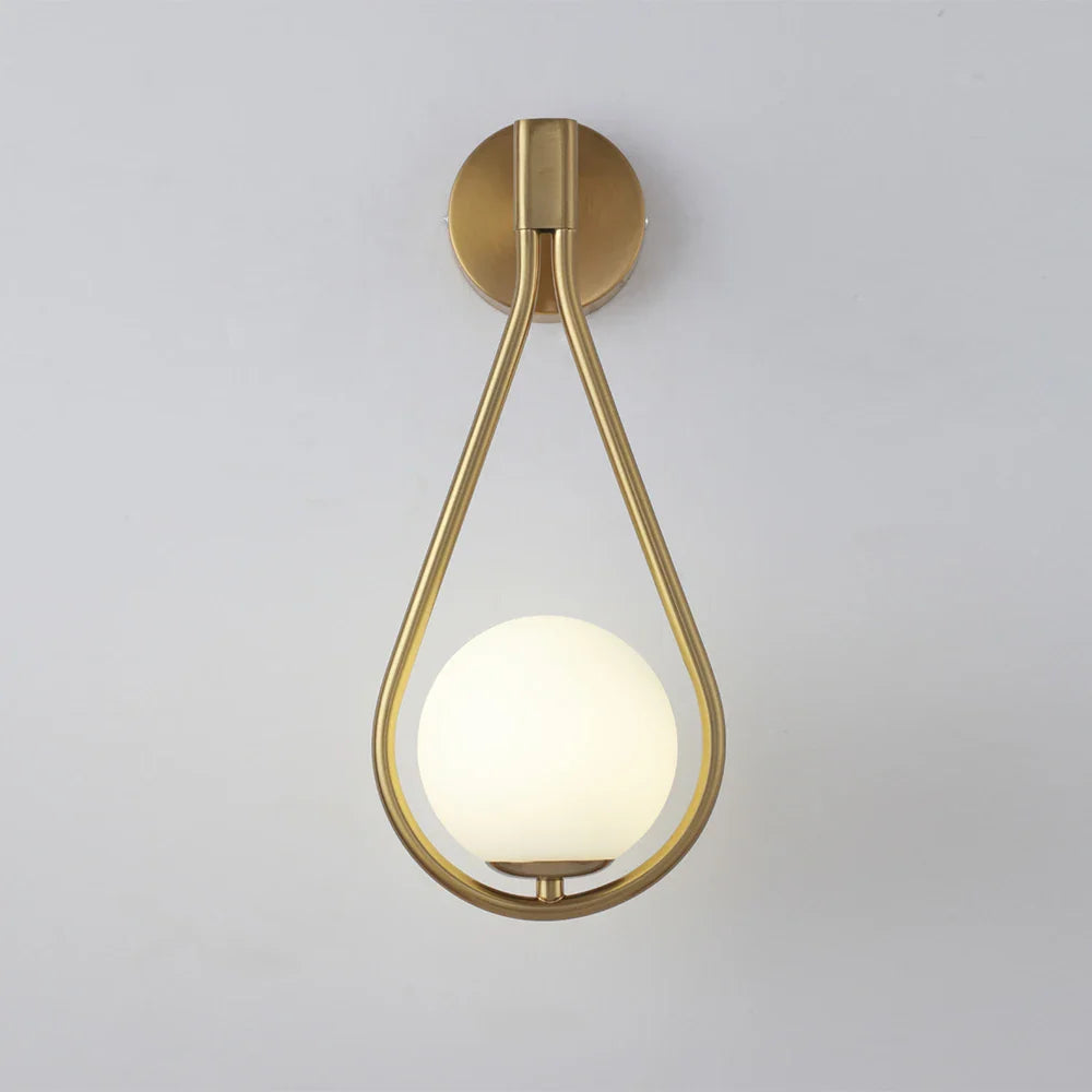 Afralia™ Modern LED Metal Glass Wall Lamp for Living Room Bedroom Decoration