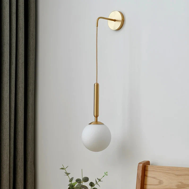 Afralia™ Nordic Glass Wall Lamps Modern Bedroom Decor Luxury Living Room Hotel Light
