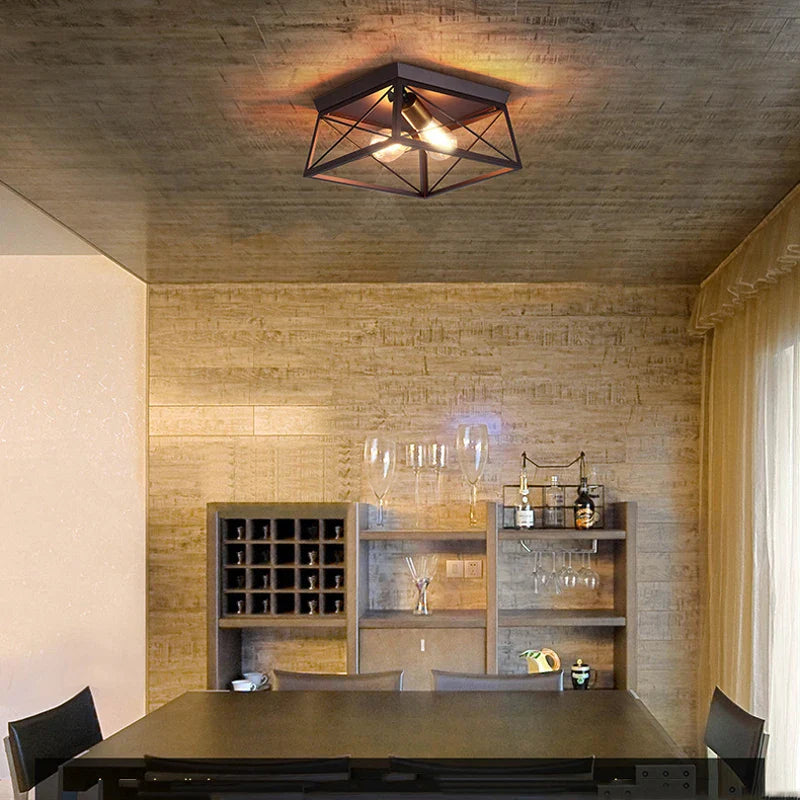 Afralia™ Farmhouse Retro Ceiling Light for Dining Room, Kitchen, Bedroom