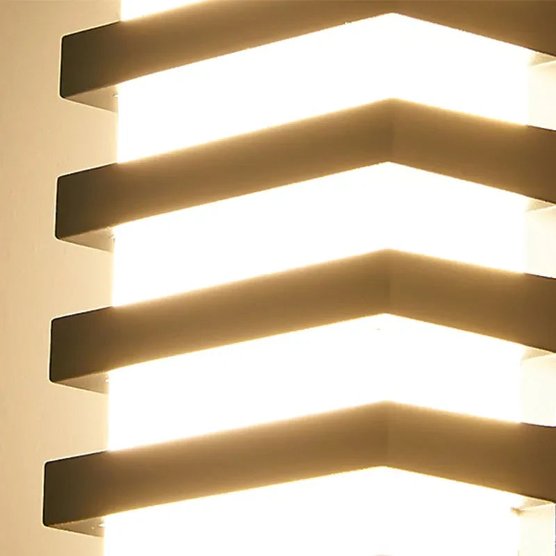 Afralia™ Modern Black Outdoor Wall Light 12W Waterproof Aluminum Sconce