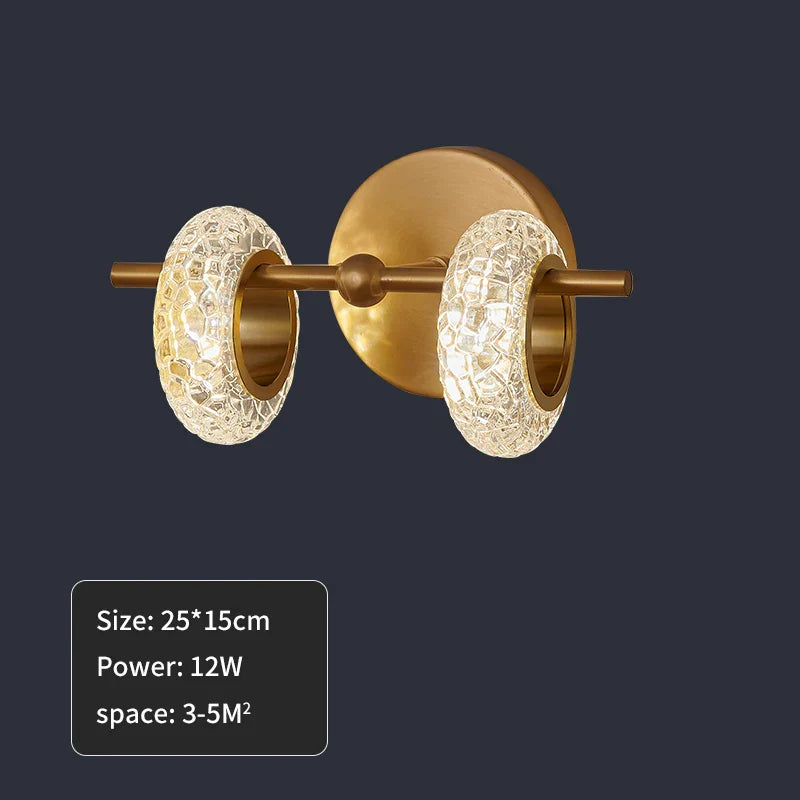 Nordic Golden Crystal Circle LED Chandelier by Afralia™ for Elegant Indoor Decor