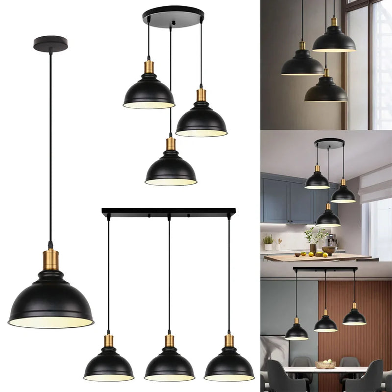 Afralia™ Vintage Industrial Pendant Lamp for Home Kitchen Living Room Decor