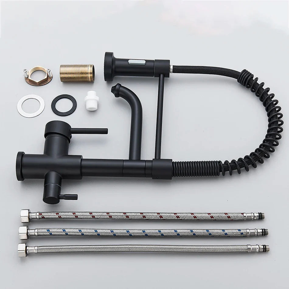 Afralia™ Dual Spout Kitchen Water Filter Faucet with Rotation Water Purification Feature