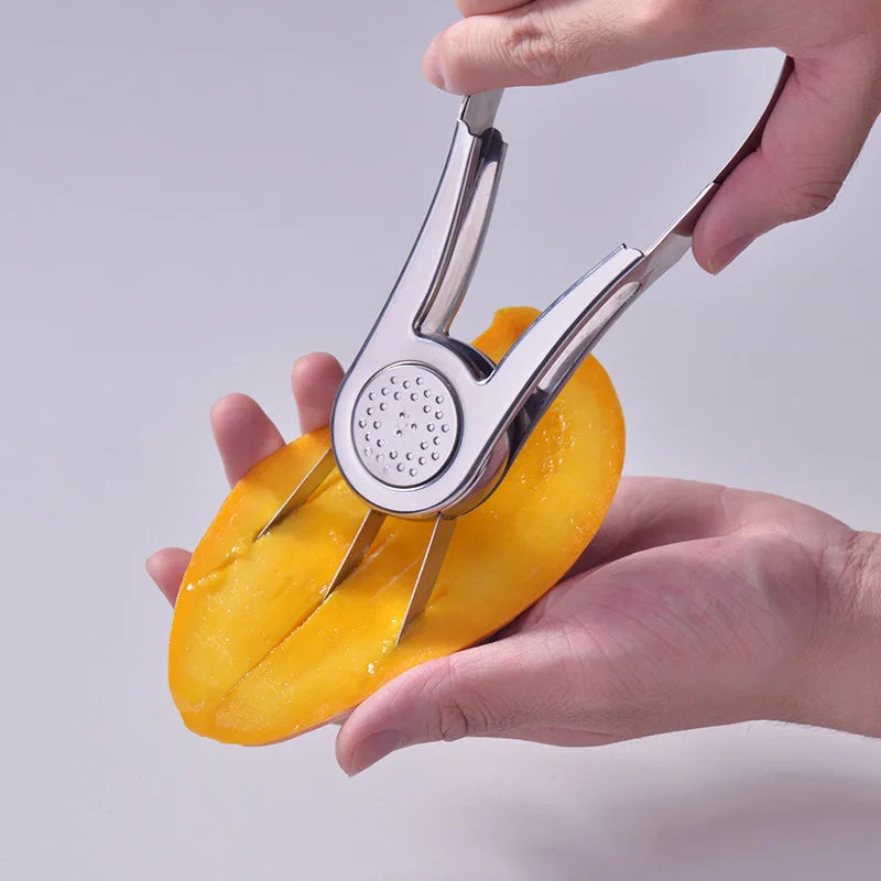 Afralia™ Mango Splitter and Peeler - Stainless Steel Fruit Cutting Tool