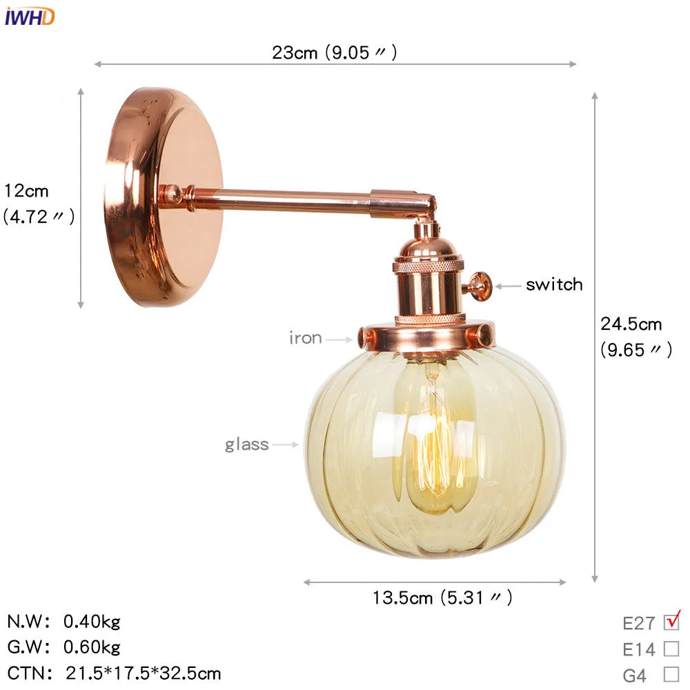 Afralia™ White Ceramic LED Wall Sconce Switch Rose Gold Color Wall Lamp