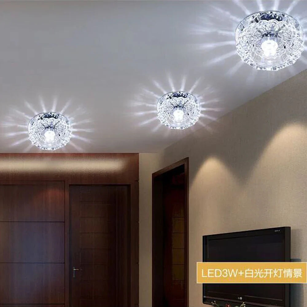 Afralia™ Modern Crystal Ceiling Lights for Elegant Living Room and Corridor Lighting