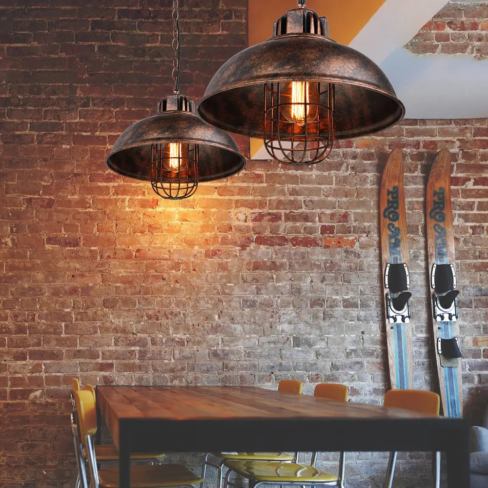 Afralia™ Retro Industrial Pendant Lights Vintage Hanging Lamp for Bar Restaurant Living Room