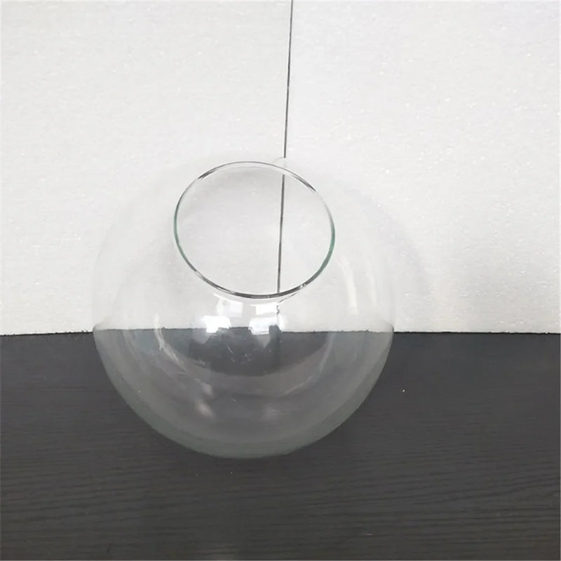 Afralia™ Clear Glass Lamp Shade Round Light Cover Replacement - D13cm to D25cm