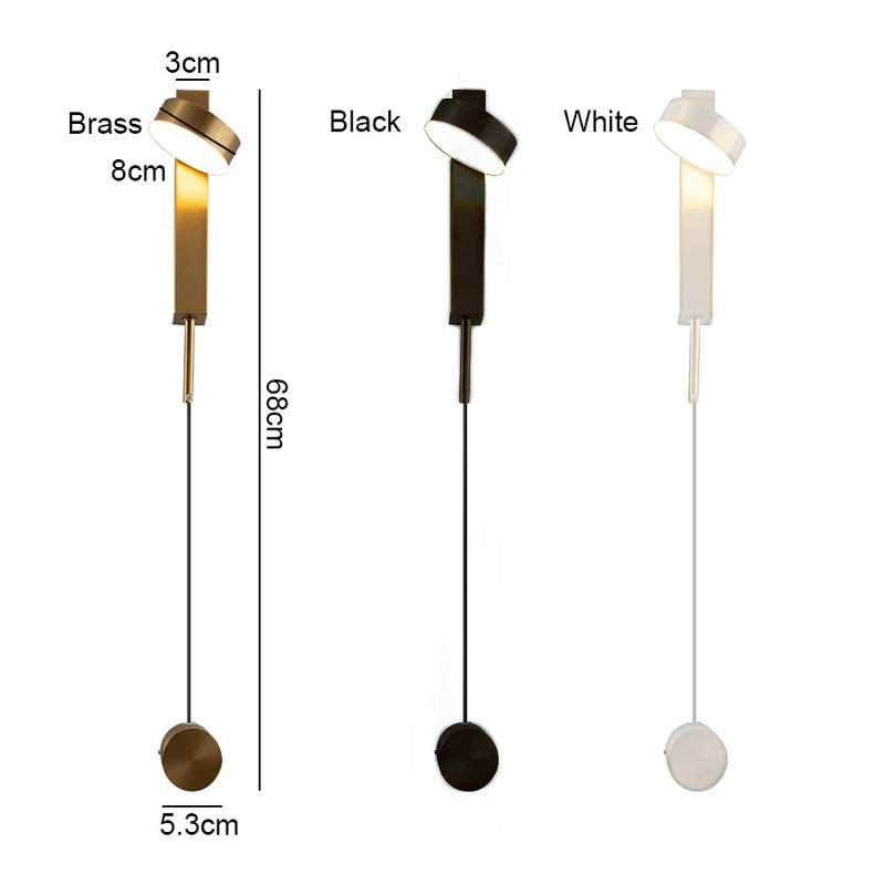 Afralia™ Gold LED Wall Lamp with Dimming Switch - Creative Design for Bedroom and Hallway