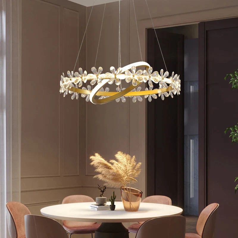 Afralia™ Flower Chandelier: Modern Nordic Master Room Lighting Fixture