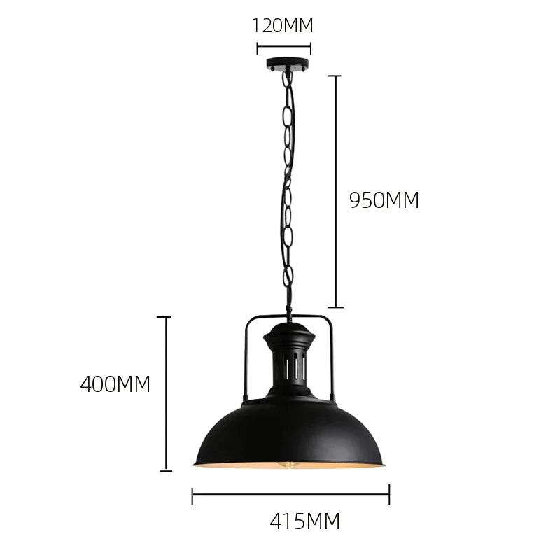 Afralia™ Nordic Iron Single Pendant Light, Vintage Style for Bedroom, Dining, Cafe, Restaurant