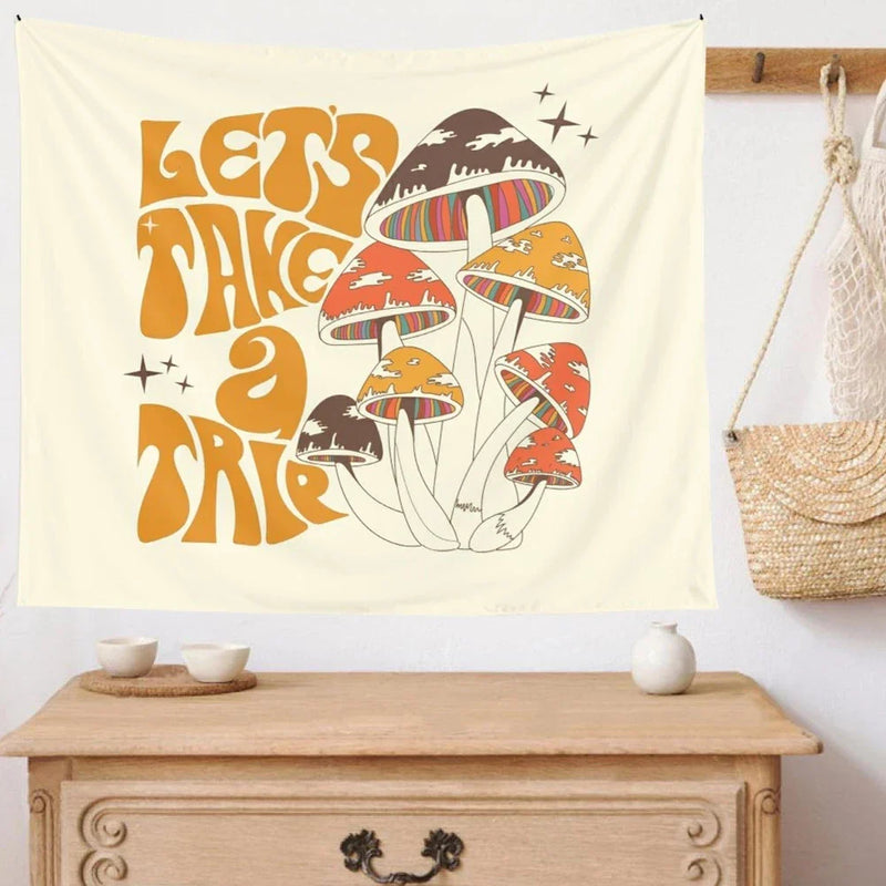 Mushroom Fantasy Tapestry Wall Decor by Afralia™