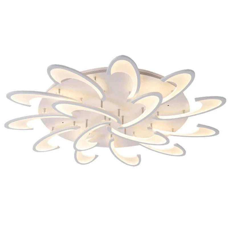 Afralia™ Petal Ceiling Lamp - Modern Black White Minimalist Lighting