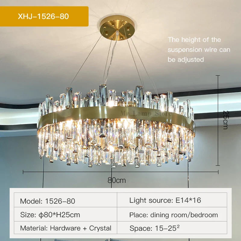 Afralia™ Luxury Crystal Chandelier: Elegant, Simple, High-end Lighting Solution