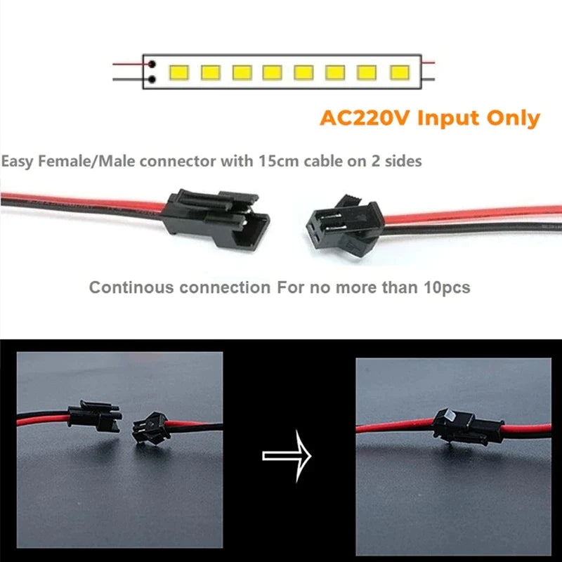 Afralia™ LED Black V-Type Tube Bar Light, SMD2835 Strip with Milky Cover Linear Profile