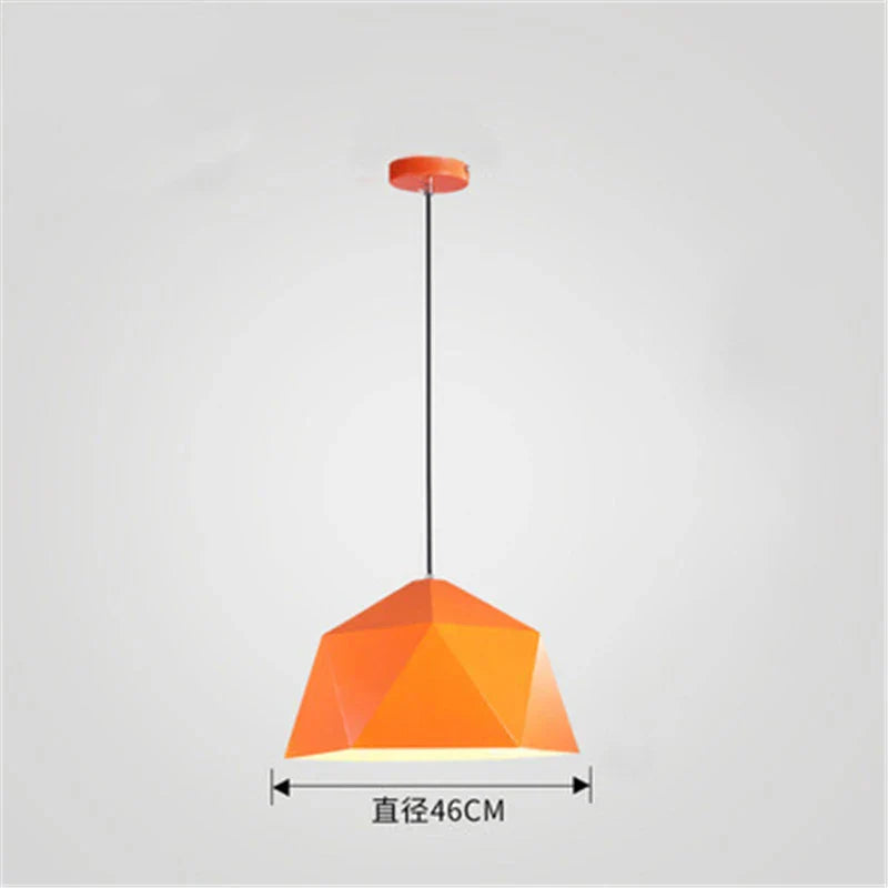 Afralia™ Iron Diamond Pendant Lights Modern Geometry Pendent Lighting for Living Room & Cafe