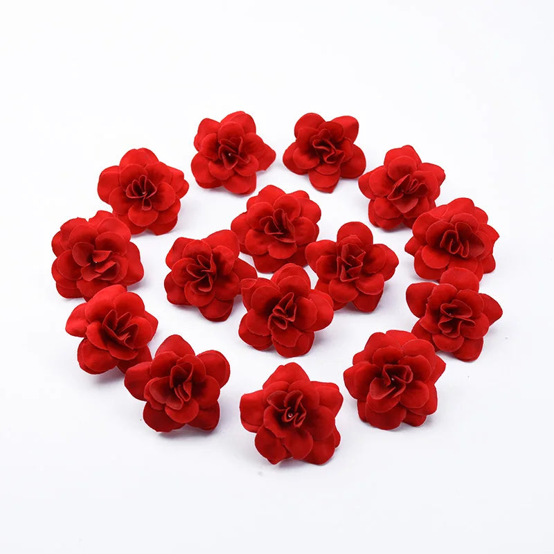 Afralia™ Red Rose Wedding Bridal Accessories Artificial Flowers Decorative Wreaths Home Decor