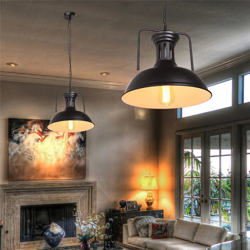 Afralia™ Black Industrial Pendant Light for Kitchen Island Bar Farmhouse Decor