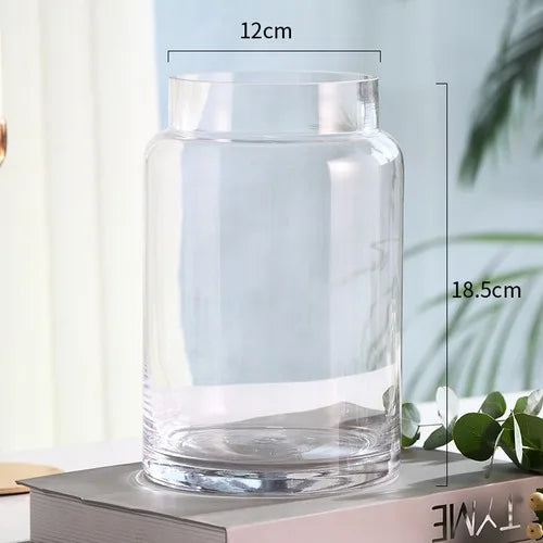 Afralia™ Gold Glass Vase Hydroponic Plant Flowers Living Room Dining Table Decor