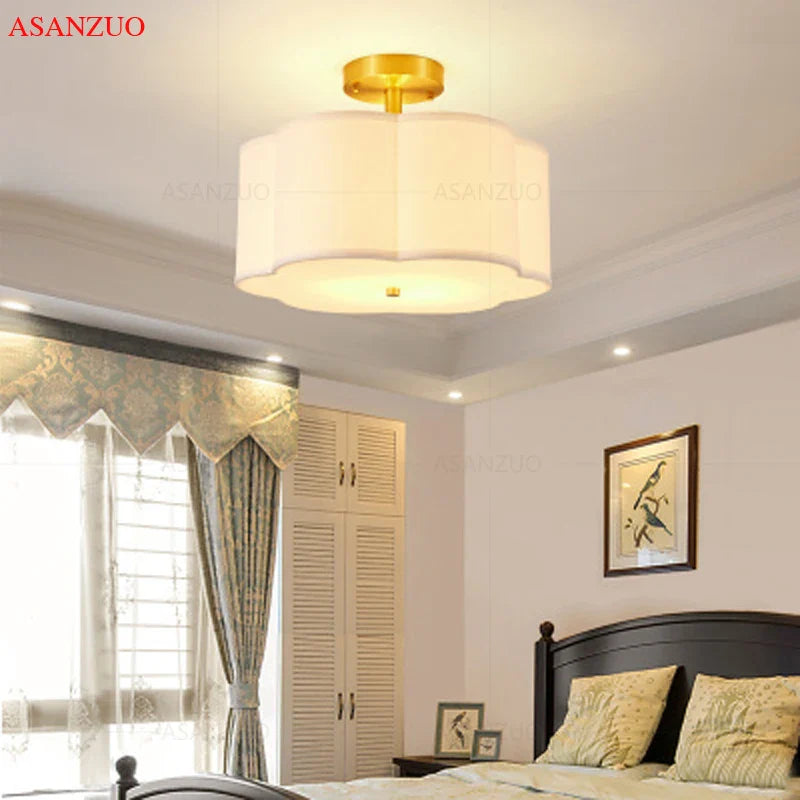 Afralia™ Copper Acrylic Ceiling Lights Modern Living Room Decor Bedroom Lamps