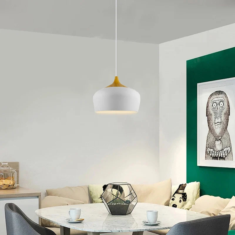 Afralia™ Nordic Wood Macaron Pendant Lights for Home Decor and Lighting Needs