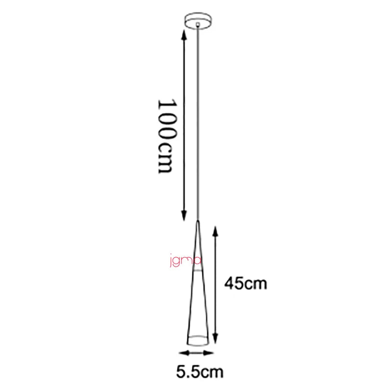 Afralia™ Conical Tube LED Pendant Lights for Bar Kitchen Island - Black Silver Aluminum