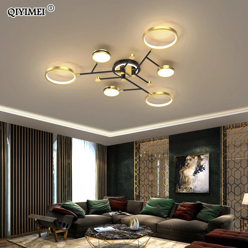 Afralia™ LED Chandelier Lights: Dimmable, Remote Control, Modern Design for Home Lighting