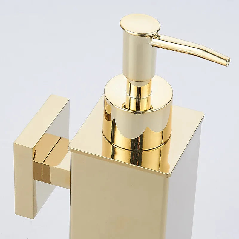 Afralia™ Stainless Steel Soap Dispenser Gold, Hand Liquid/Kitchen/Shampoo Bottle