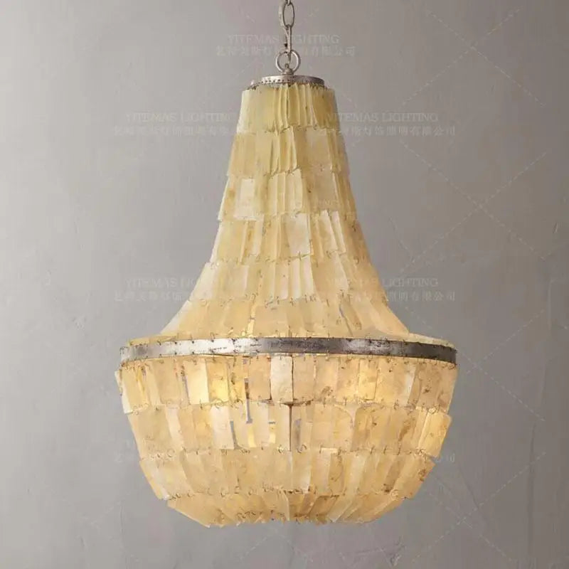 Afralia™ Modern Silver Shell Chandelier for Kitchen Bedroom Living Room French Style