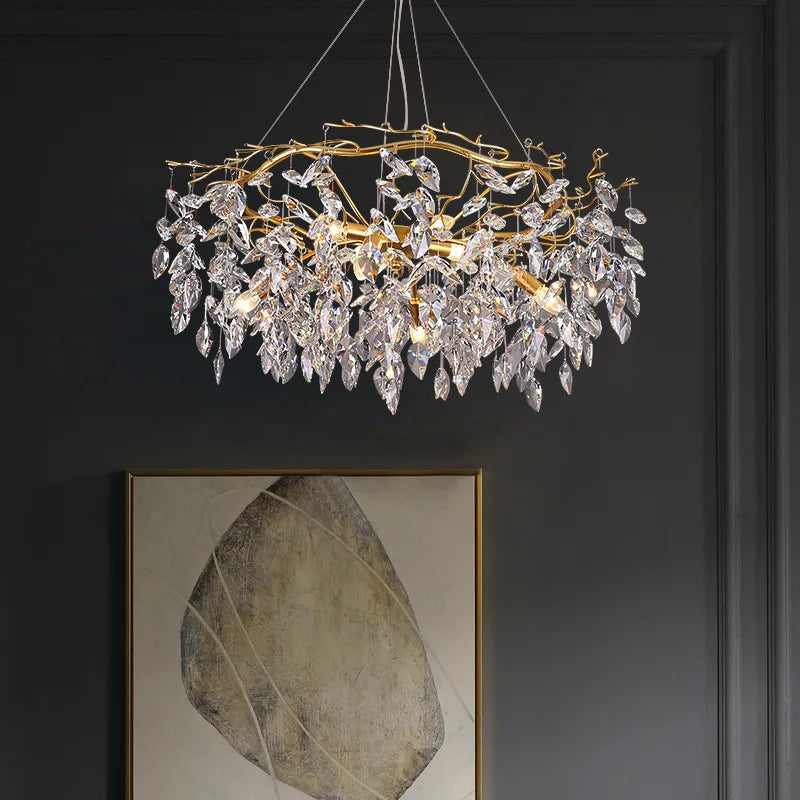 Afralia™ Modern Crystal Chandelier: Luxury Home Décor Lighting for Living Room & Lobby