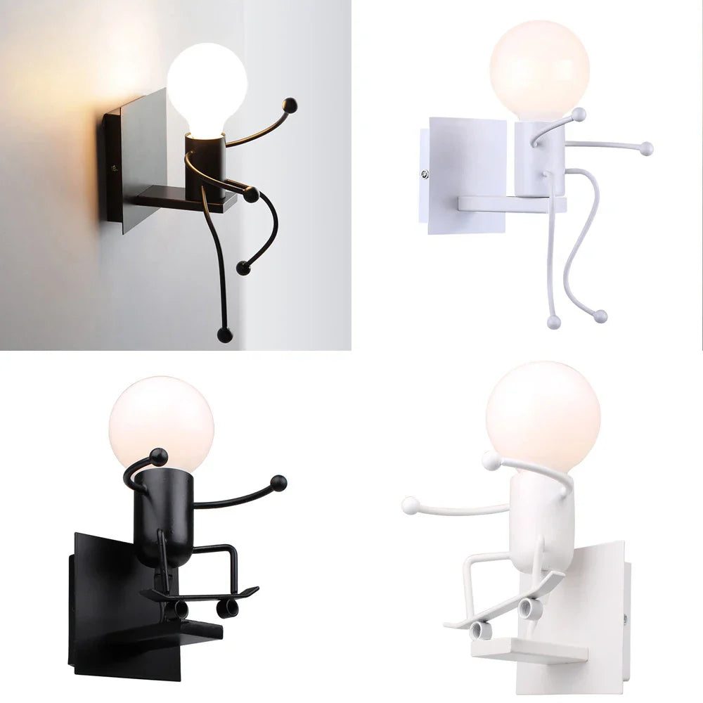 Afralia™ Creative LED Wall Light Indoor Wall Sconce Modern Art Decor Iron E27