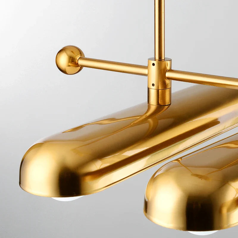 Afralia™ Gold Iron Glass Chandelier for Dinning Room - Art Deco Lighting