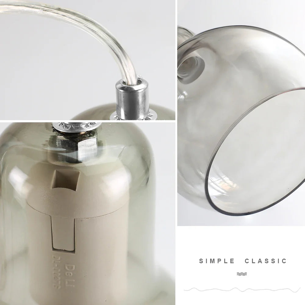 Afralia™ Glass Pendant Light: Modern Nordic E27 LED Hanging Lamp for Indoor Decoration