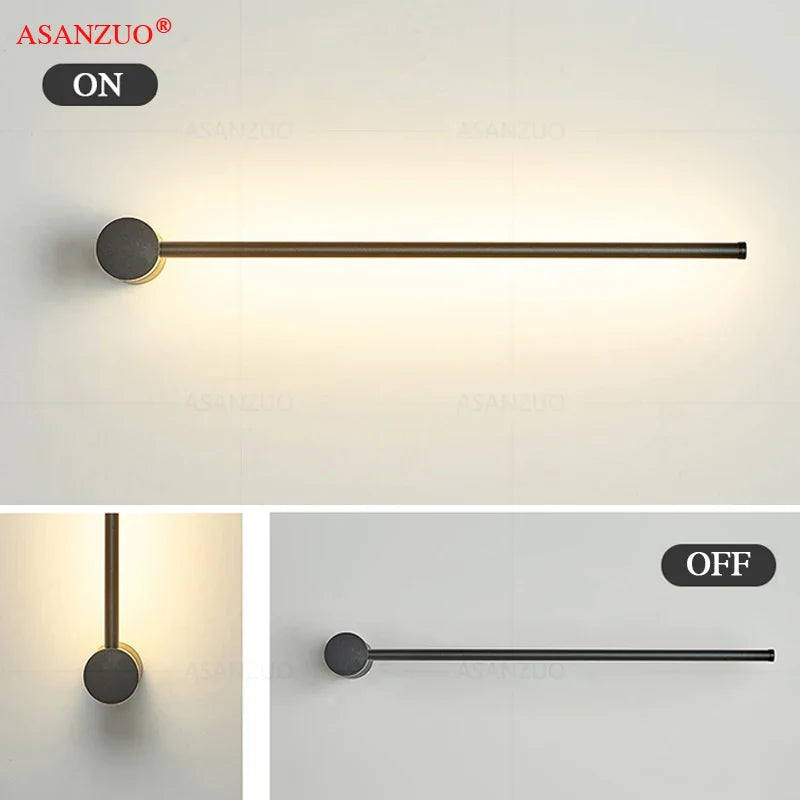 Afralia™ Black Gold Aluminum LED Wall Sconce, Modern Home Decor for Living Room, Bedroom