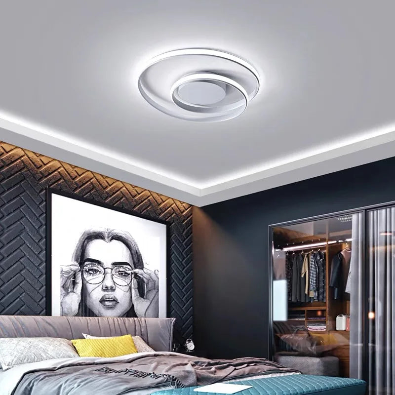 Afralia™ Minimalist LED Chandeliers Ceiling Lamp for Living Room Bedroom Study - Modern Surface Mounted Lighting