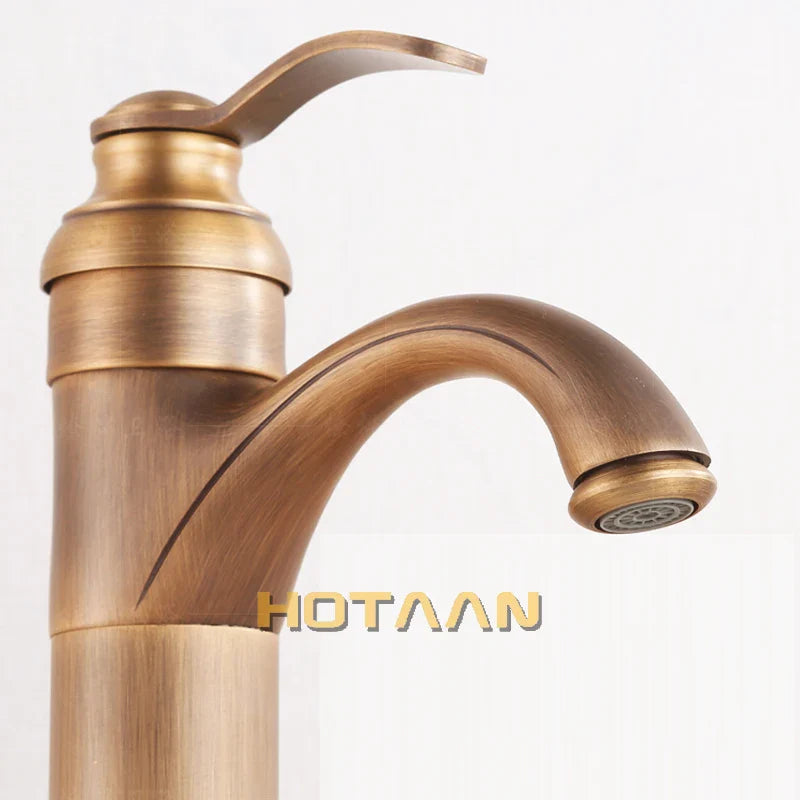 Afralia™ High Brass Sink Faucet Hot Cold Bathroom Tap Basin Faucet YT-5010