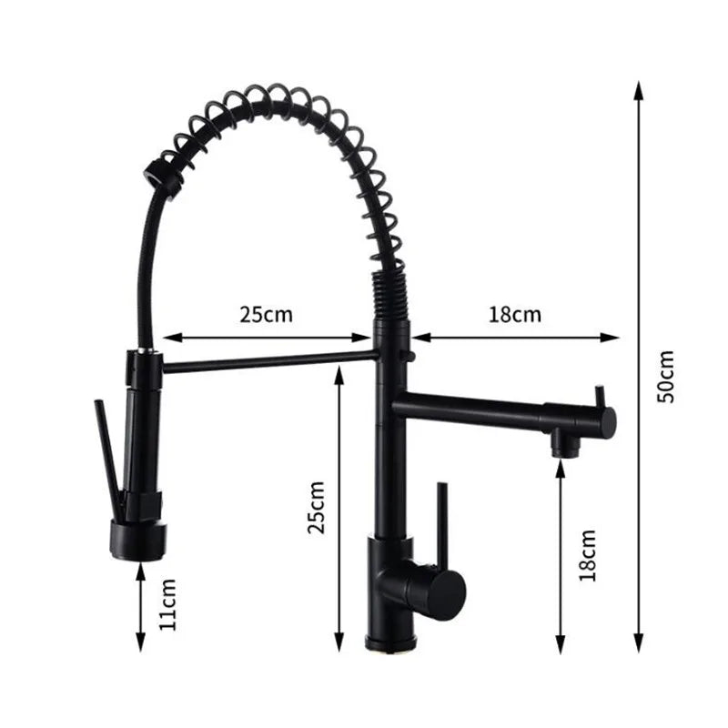 Afralia™ Rose Gold Kitchen Sink Faucet Rotating Mixer Tap Vanity Water Tap