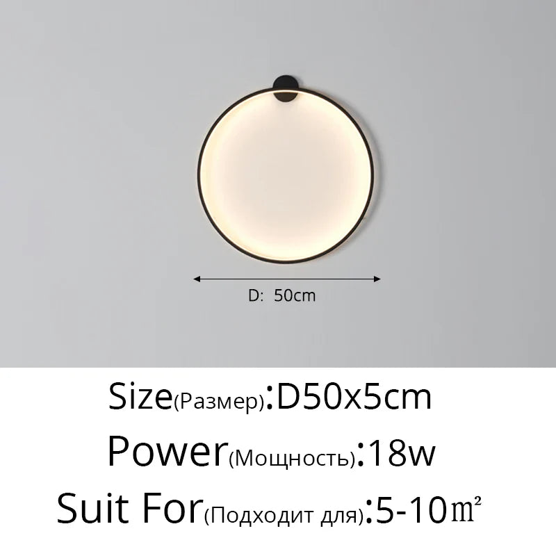 Afralia™ Nordic Round LED Wall Light: Modern Minimalist Design for Home Interior Decor