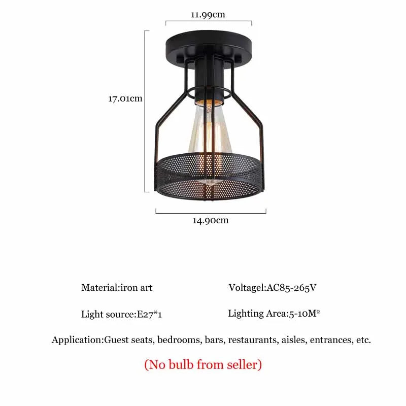 Afralia™ Industrial Retro Ceiling Light for Hotel Bar and Home Decor