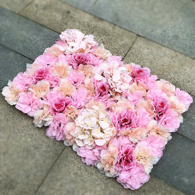 Afralia™ Silk Rose Fake Flower Wall Wedding Decoration Romantic Home Decor