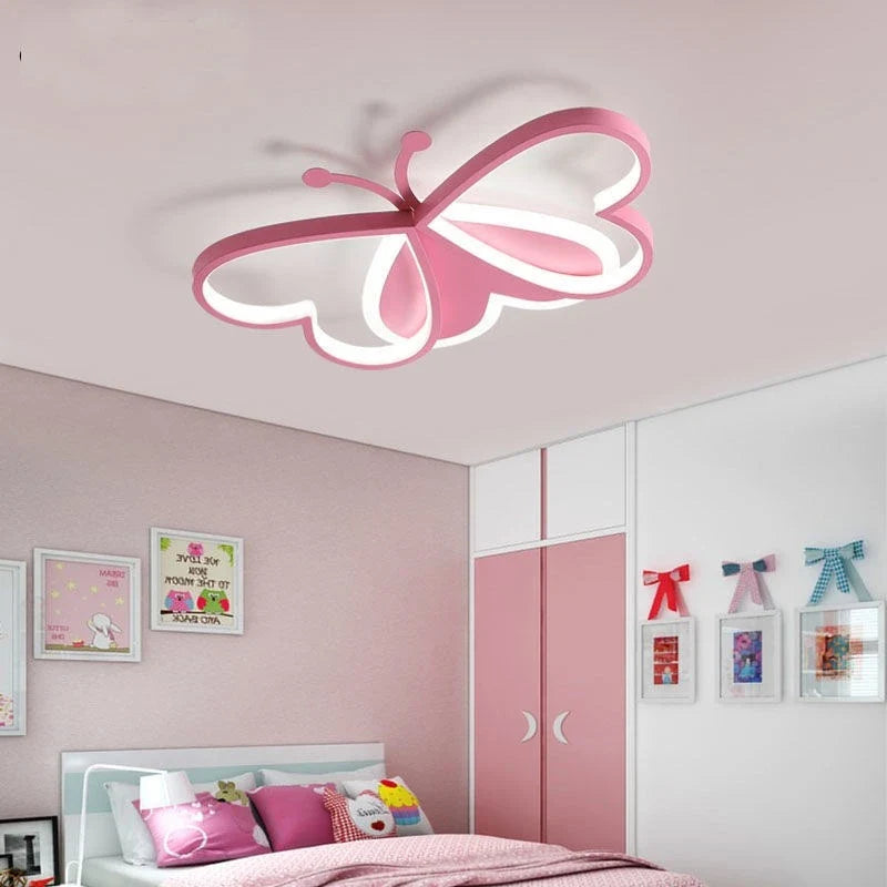 Afralia™ Butterfly LED Ceiling Light for Modern Living Room and Girls Bedroom